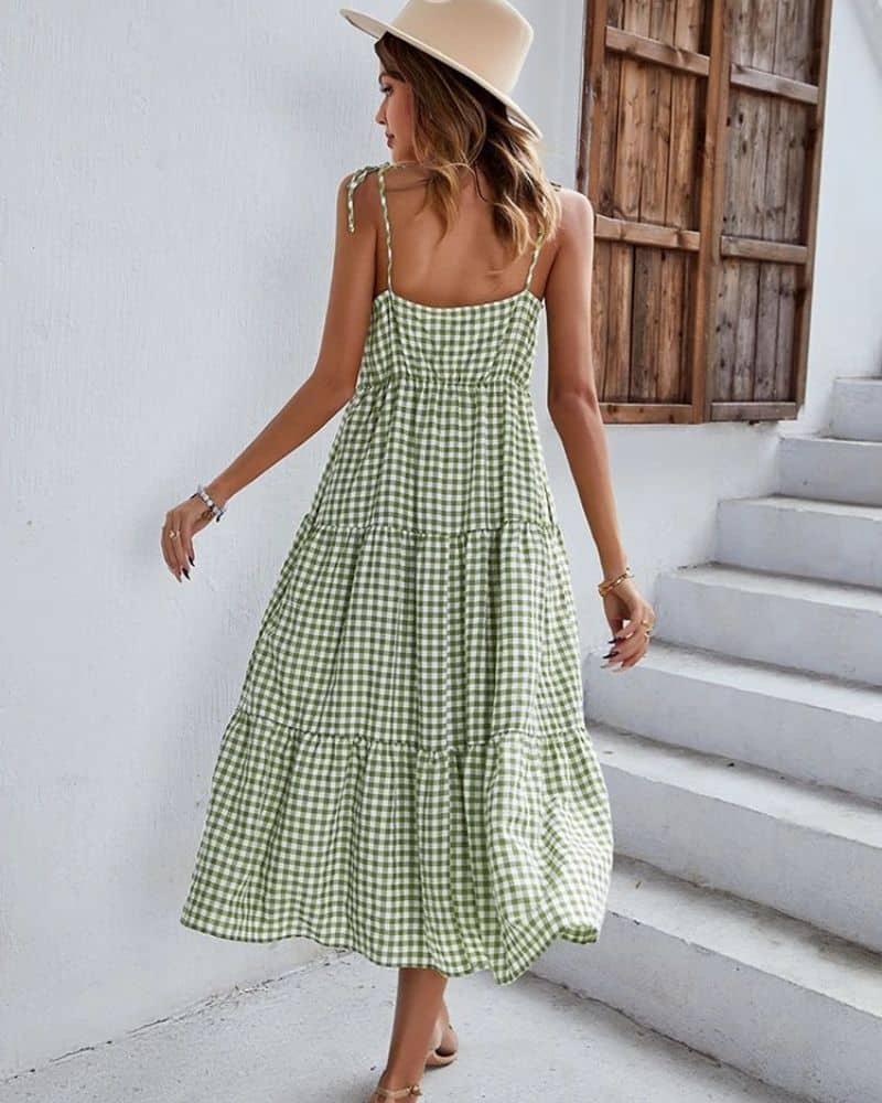 Robe bohème avec motifs à carreaux — vue 3