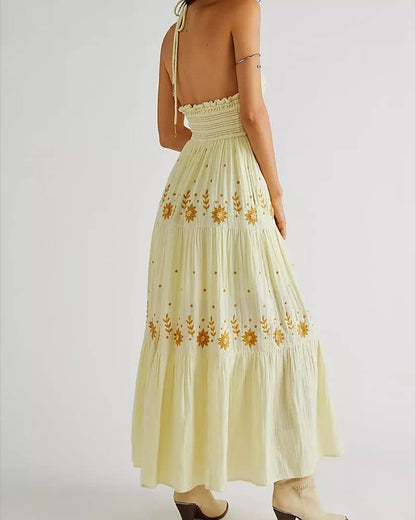 Robe bohème longue et avec décolleté — vue 2