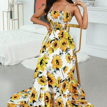 Robe bohème longue avec lanières croisées dans le dos — vue 2