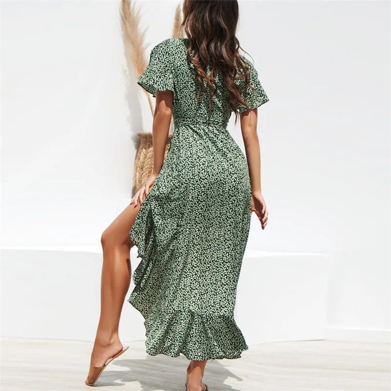 Robe bohème longue avec motifs à pois — vue 3