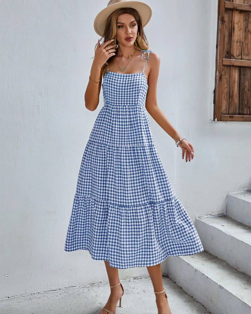Robe bohème longue style vintage avec dos nu — vue 2
