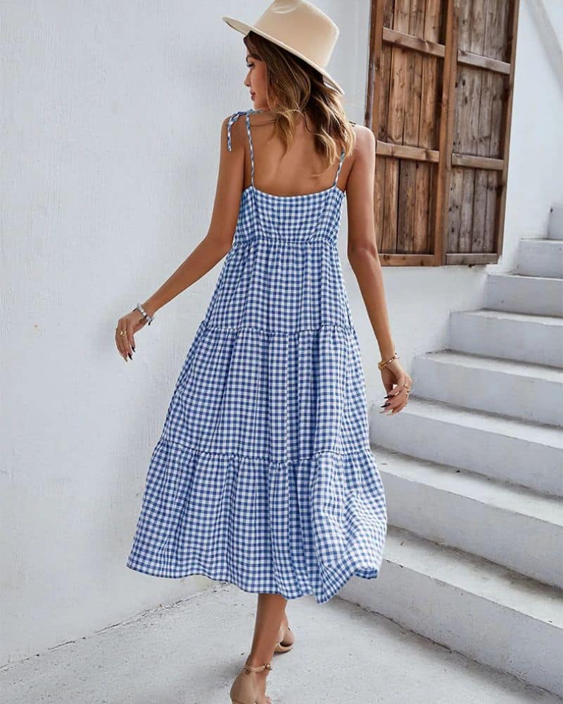 Robe bohème longue style vintage avec dos nu — vue 4