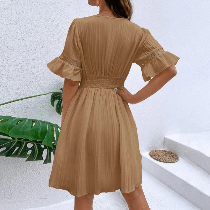 Robe bohème mi-longue en dentelle — vue 2