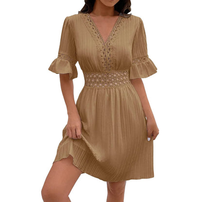 Robe bohème mi-longue en dentelle — vue 3