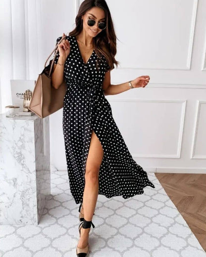 Robe bohème séduisante à pois — BOHERIS