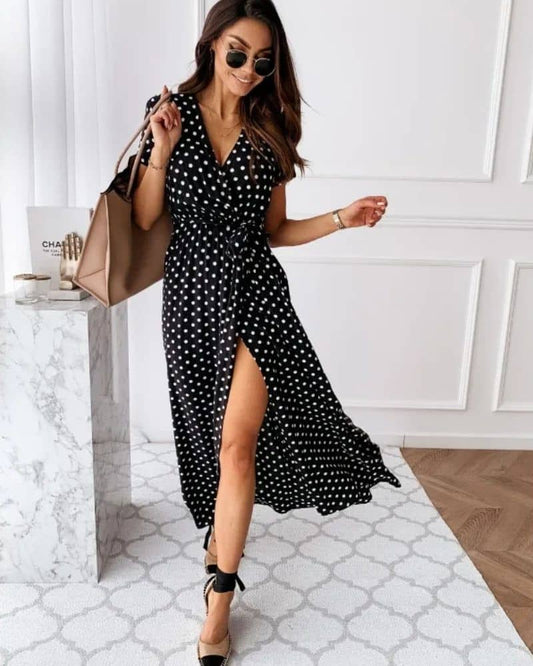 Robe bohème séduisante à pois — BOHERIS