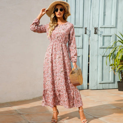 Robe bohème style décontracté à manches longues — vue 2