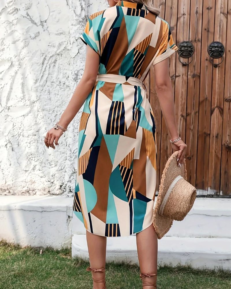 Robe bohème aux motifs abstraits — vue 2