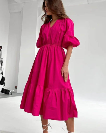Robe bohème vivante en rose éclatant — vue 2