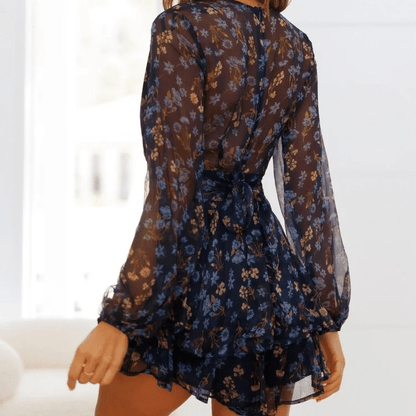 Robe champêtre courte et légère à manches longues — vue 4