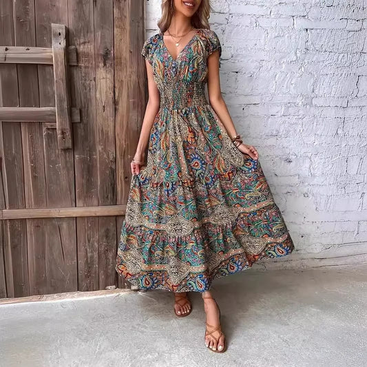Robe champêtre décontractée et élastique — BOHERIS