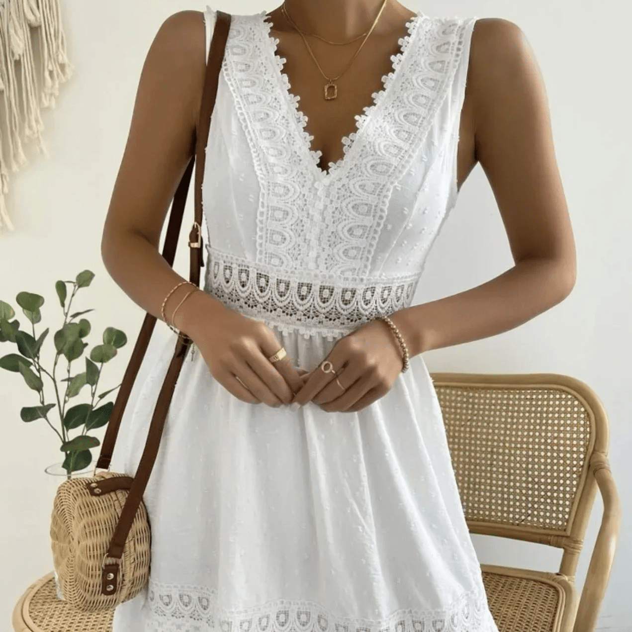 Robe champêtre dos ouvert et sans manches — vue 2
