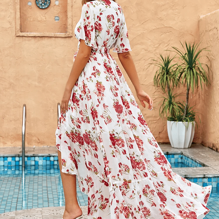 Robe champêtre avec fente haute — vue 4