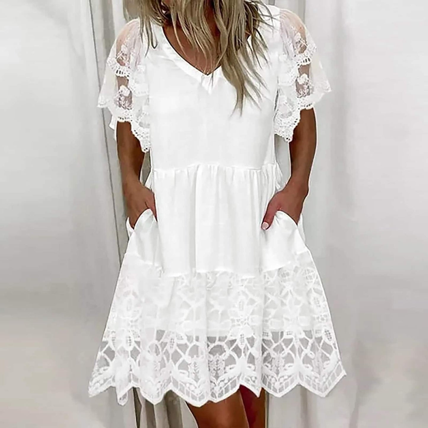 Robe champêtre d’été blanche — BOHERIS