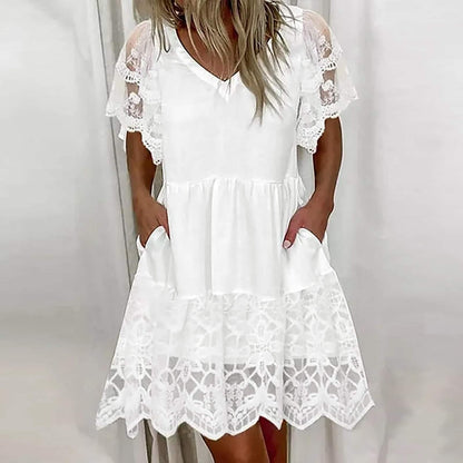 Robe champêtre d’été blanche — BOHERIS