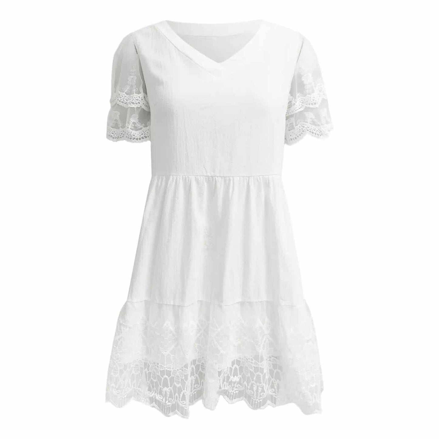 Robe champêtre d’été blanche — vue 2