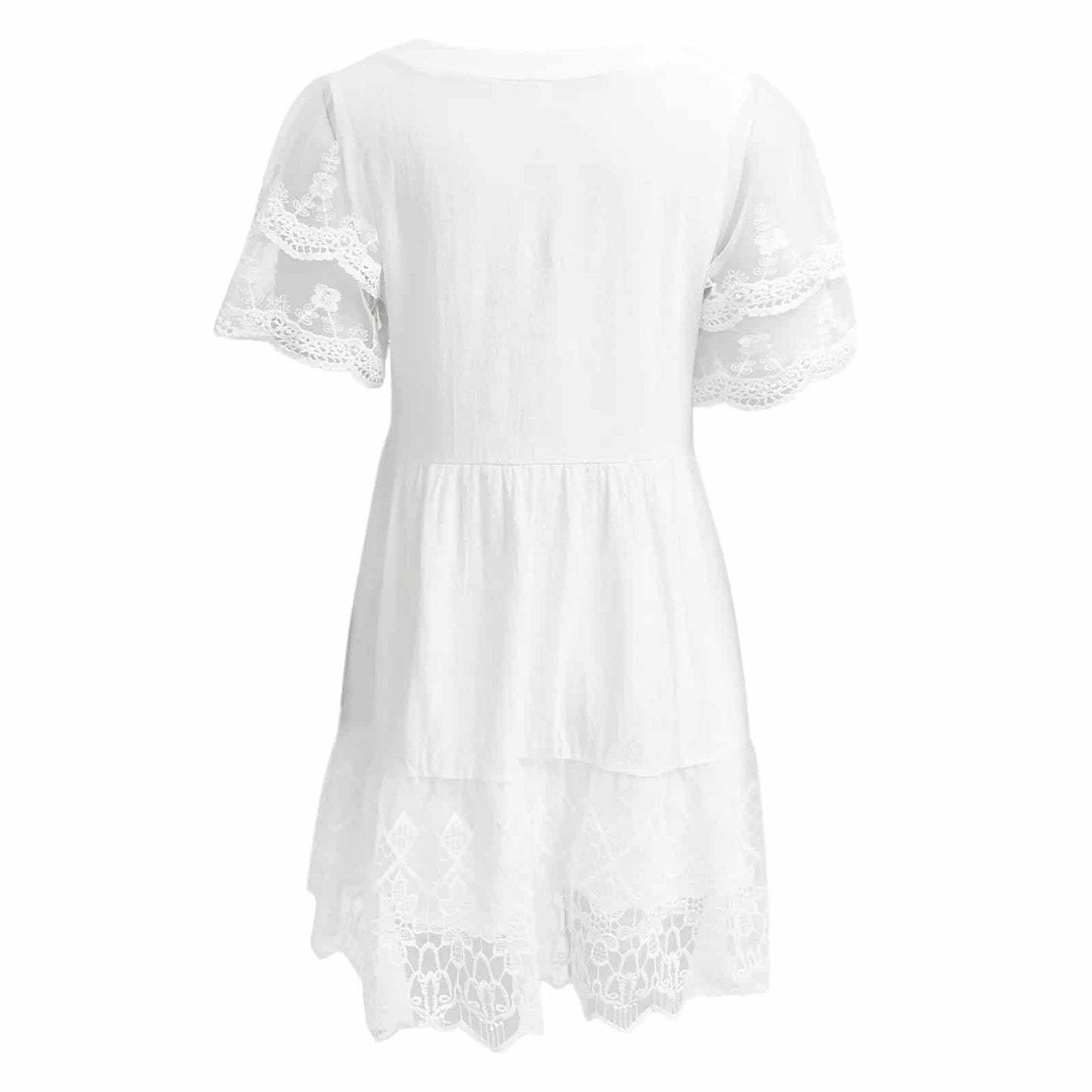 Robe champêtre d’été blanche — vue 3