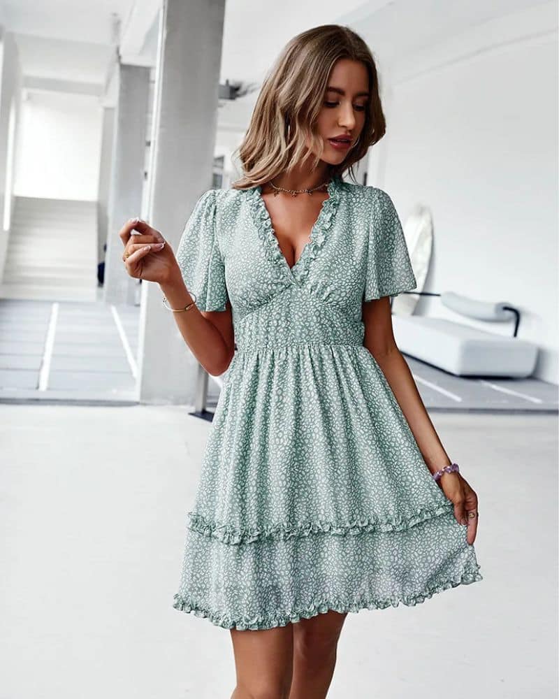 Robe champêtre légère et avec motifs floraux — vue 2