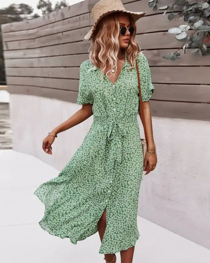 Robe champêtre longue et décontractée avec imprimé — vue 2