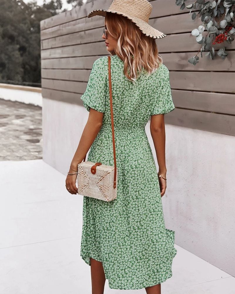 Robe champêtre longue et décontractée avec imprimé — vue 3