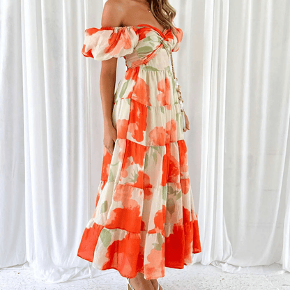 Robe champêtre longue avec imprimé design — vue 3