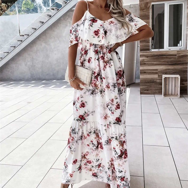 Robe champêtre longue et à fleurs — vue 4