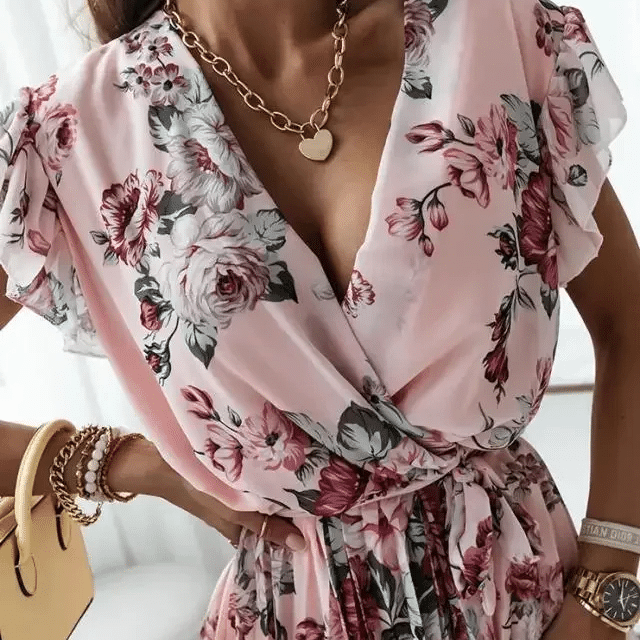 Robe champêtre plissée style décontracté — vue 3