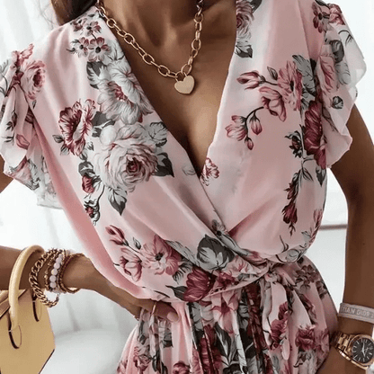 Robe champêtre plissée style décontracté — vue 3