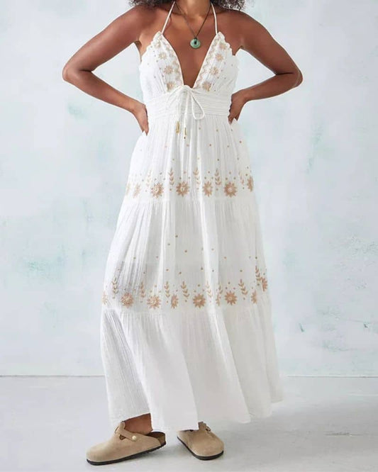 Robe champêtre et ouverte au dos — BOHERIS
