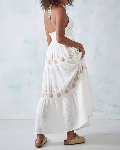 Robe champêtre et ouverte au dos — vue 2