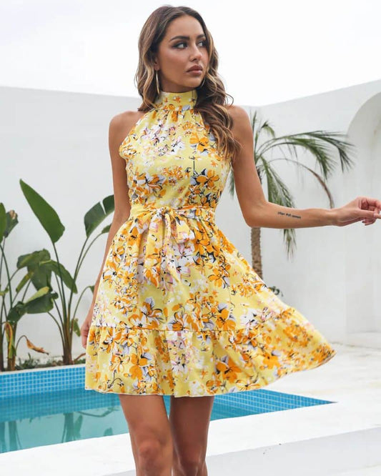 Robe champêtre respirante au design fleuri — BOHERIS