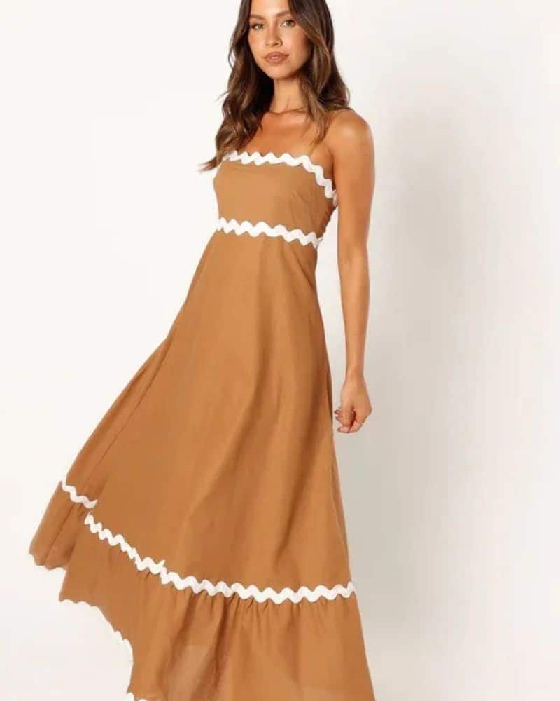 Robe champêtre style décontracté avec bretelles — vue 2