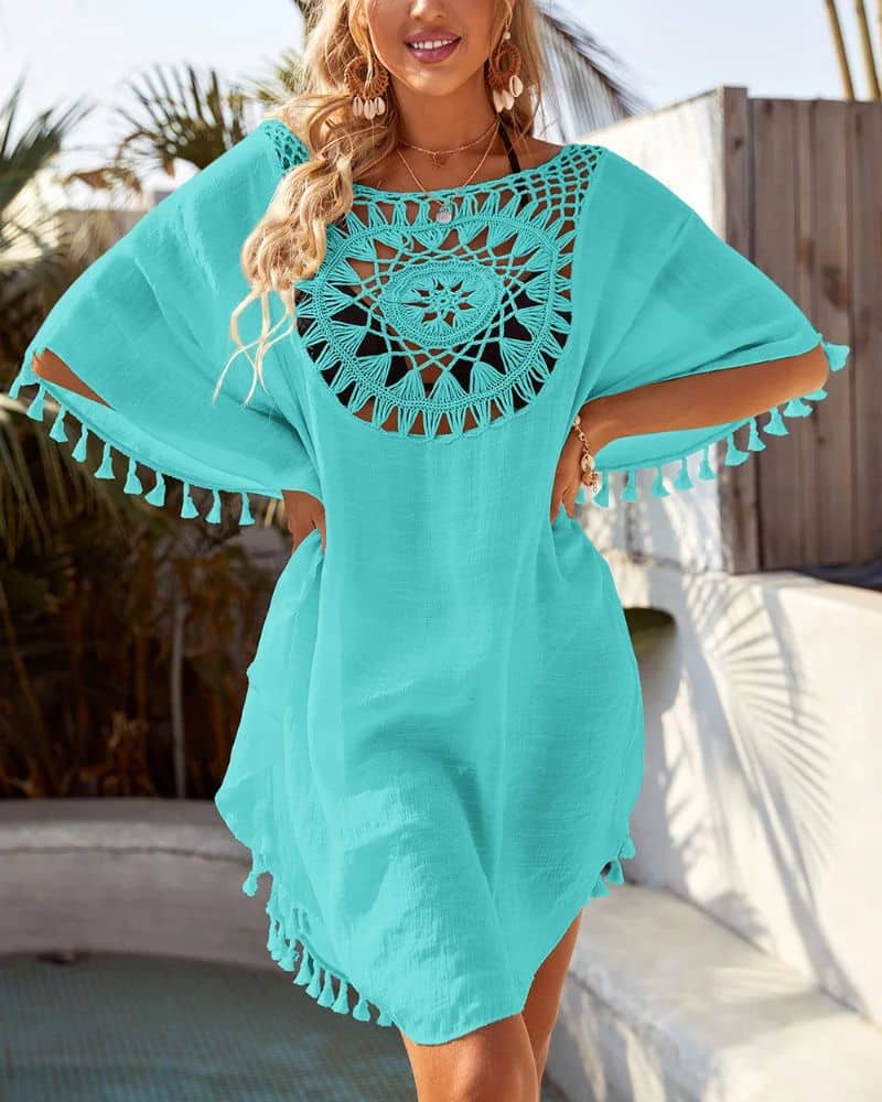 Robe de plage ample décontractée en tissu léger — BOHERIS