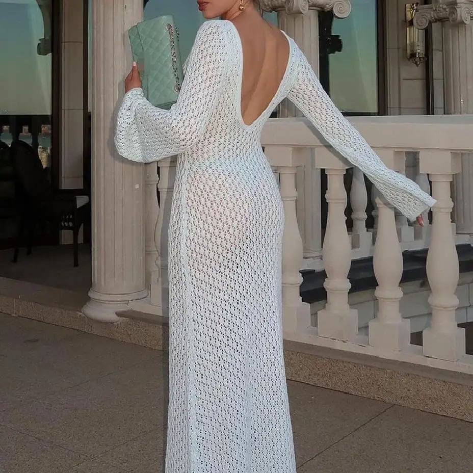Robe de plage blanche et confortable — vue 3