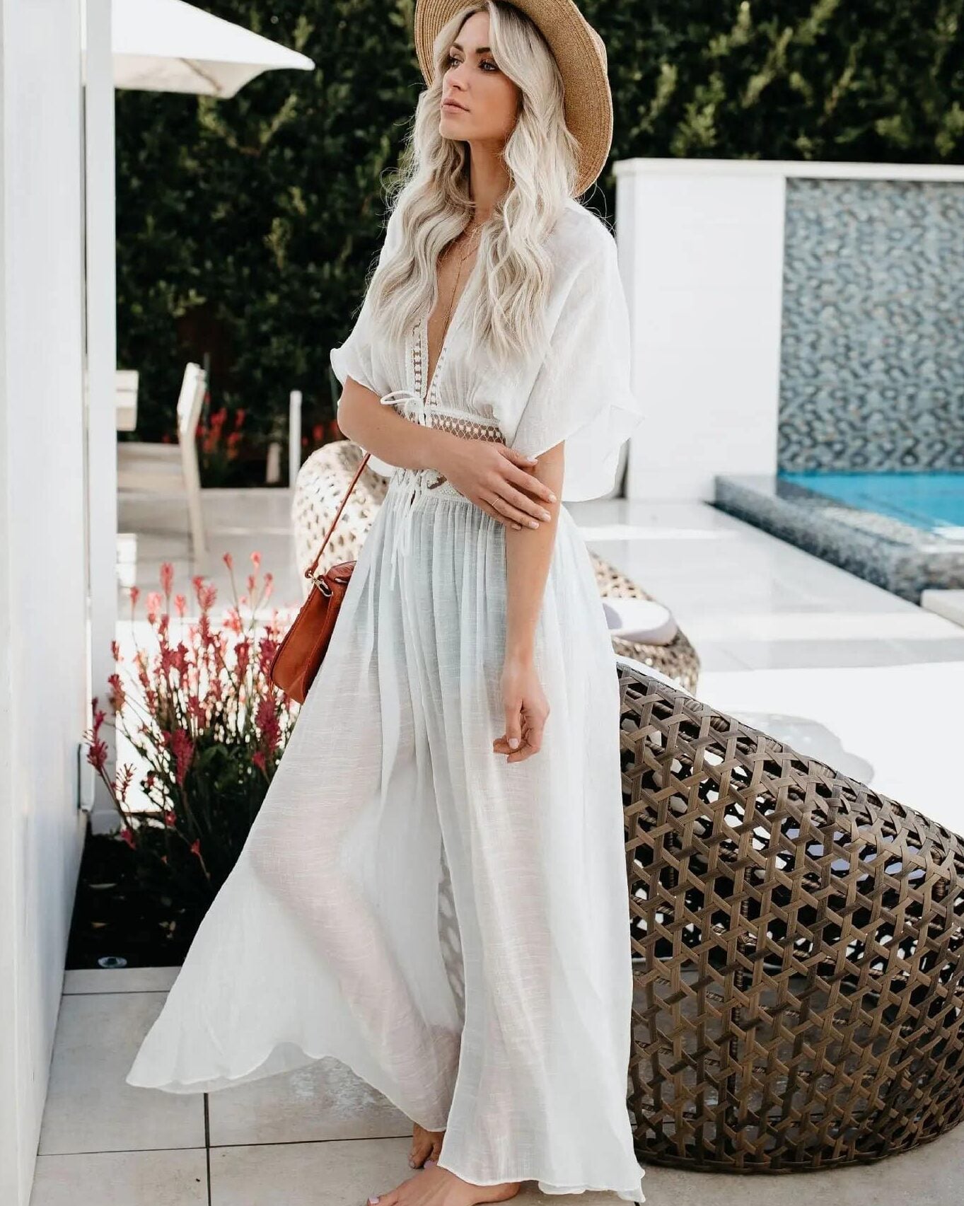 Robe de plage blanche légère — vue 3