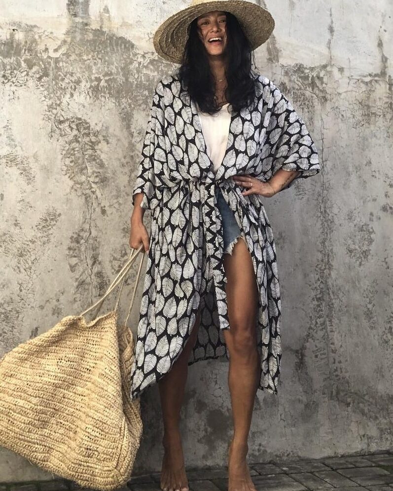 Robe de plage et légère avec ceinture — vue 3