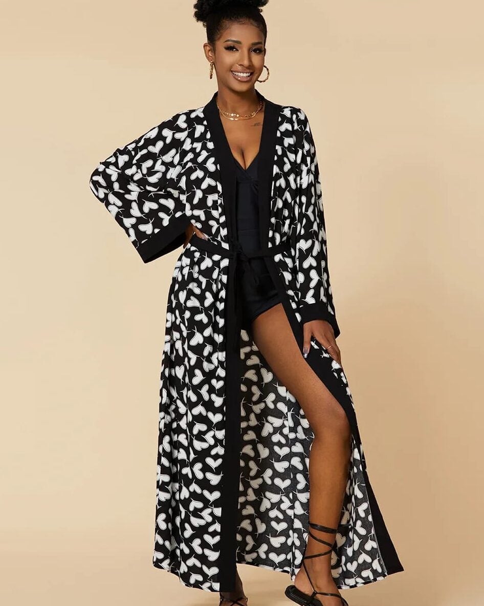 Robe de plage noire style bohème — BOHERIS