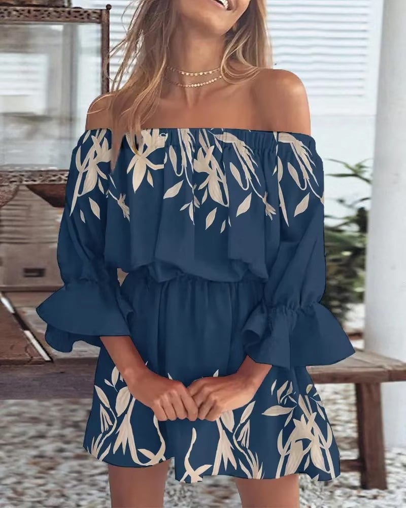 Robe champêtre motif floral — vue 2