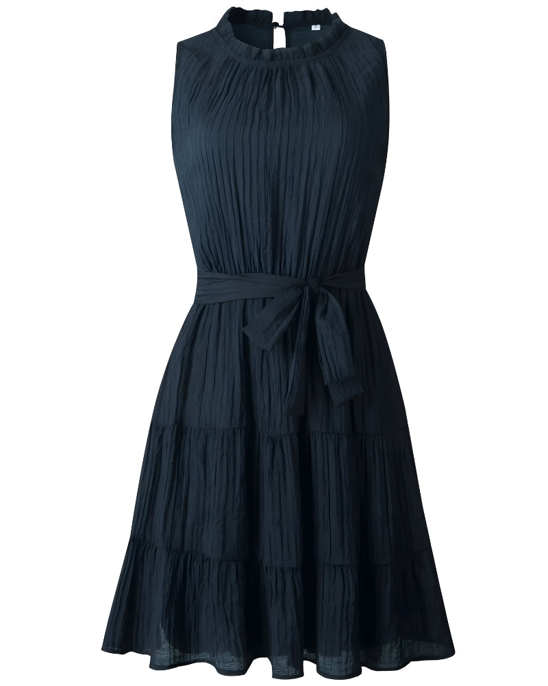 Robe courte bohème décontractée sans manches — vue 4