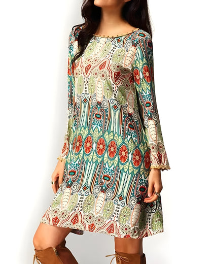 Robe courte imprimé floral bohème été — vue 5