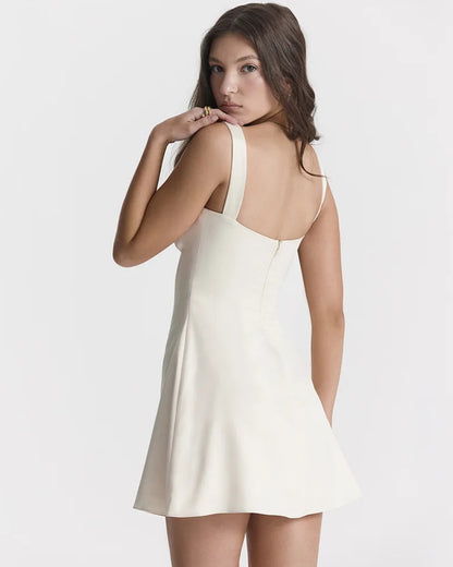Robe courte en satin bustier bohème — vue 3