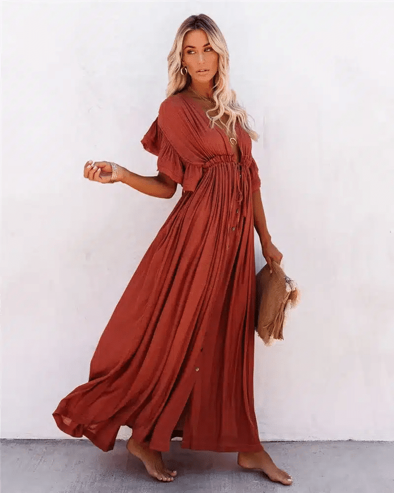 Robe de plage ample et longue style bohème — vue 9