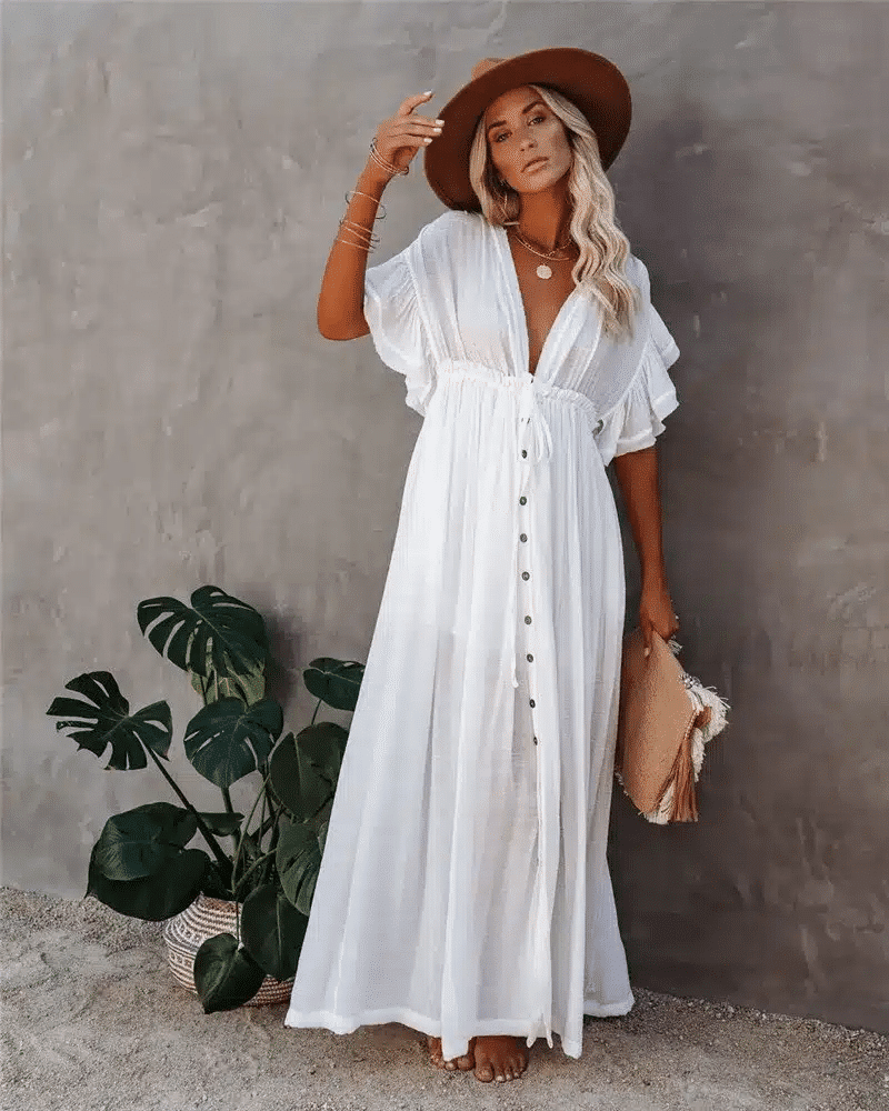 Robe de plage ample et longue style bohème — vue 16
