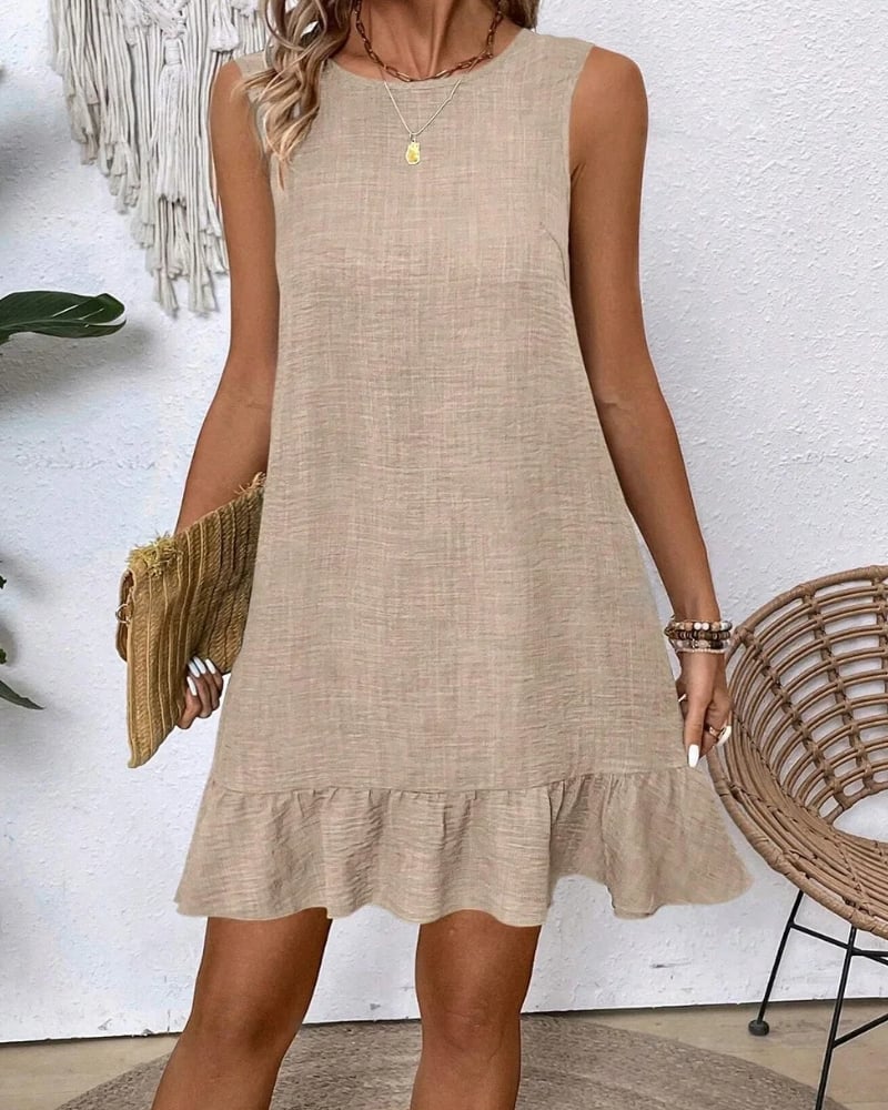 Robe décontractée col rond manches courtes bohème — vue 16