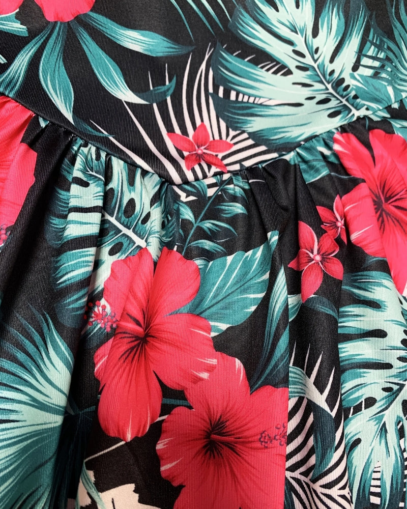 Robe bohème imprimée bretelles spaghetti col v été — vue 14