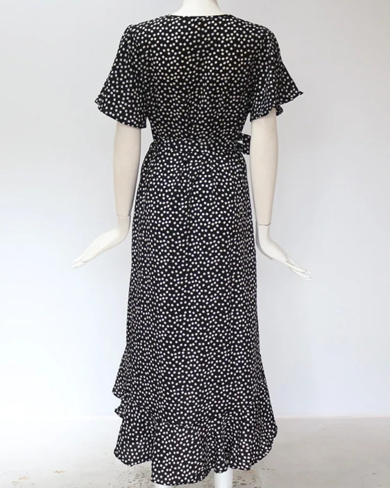 Robe longue bohème en mousseline imprimé floral — vue 3