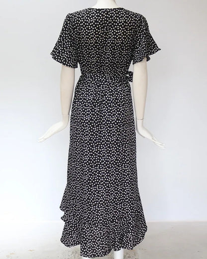 Robe longue bohème en mousseline imprimé floral — vue 3