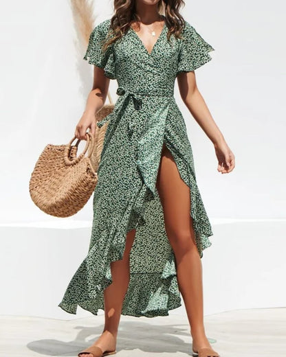 Robe longue bohème en mousseline imprimé floral — vue 8