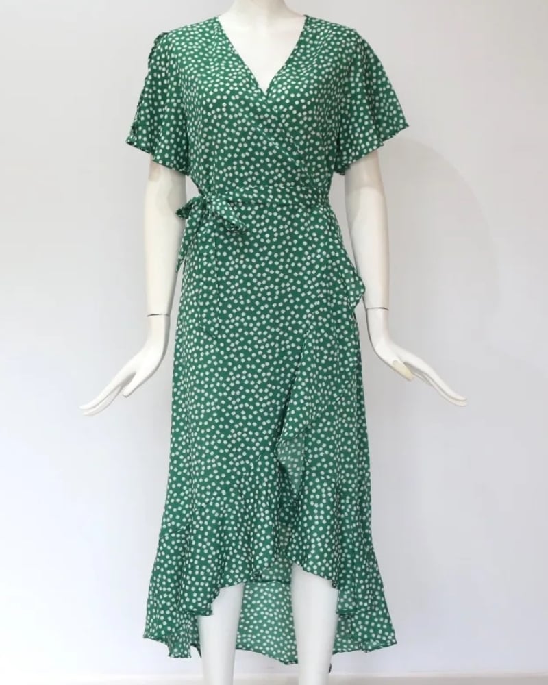 Robe longue bohème en mousseline imprimé floral — vue 7