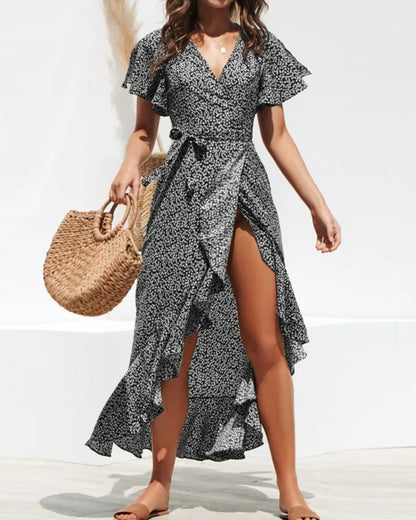 Robe longue bohème en mousseline imprimé floral — vue 5